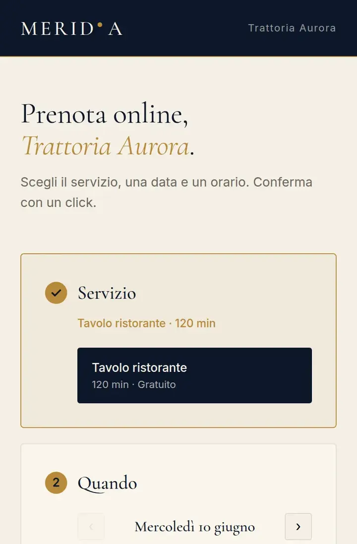 Prenotazione diretta
